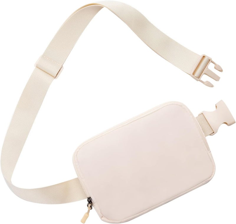 WITROMAN Belt bag Fanny pack crossbody bags for women Everywhere belt bag (ivory) - Image 1